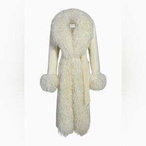 Susanna Chow Inez Cashmere Shearling Coat NWT Size XL